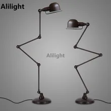 Винтажный светодиодный E27 напольный светильник с регулируемой рукояткой торшеры металлическая стоящая лампа для кабинета фойе спальни осветительные приборы для помещений