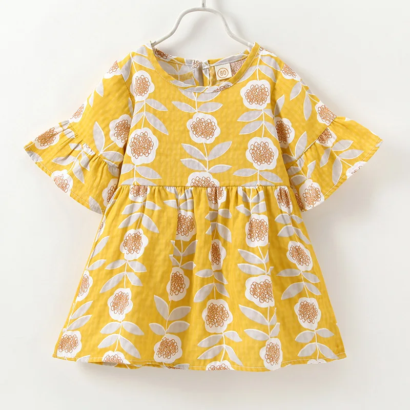 

2019 Spring Summer Baby Girl Dress Girls Dresses Bow Princess Teenage Casual Dress 1-4 Years Children Clothes