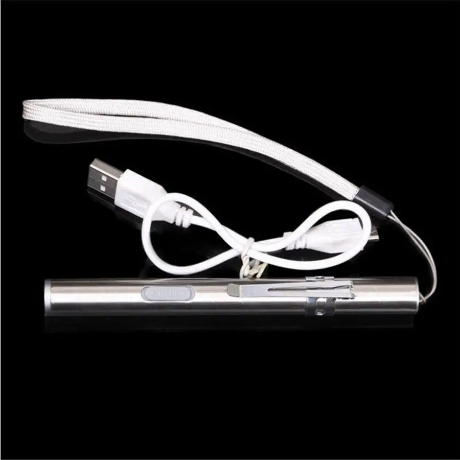 Новая лампа USB Перезаряжаемый Cree светодиодный фонарик ручка с фонариком размер мини фонарик+ USB кабель Аварийные Фонари факела