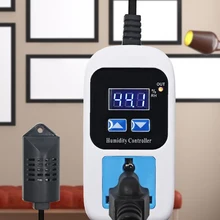 110-220 V 00%~ 99% относительной влажности цифровой регулятор влажности сырость влажность Управление штепсельное гнездо с переключателем на входе ЕС Plug гигрометр гигростат