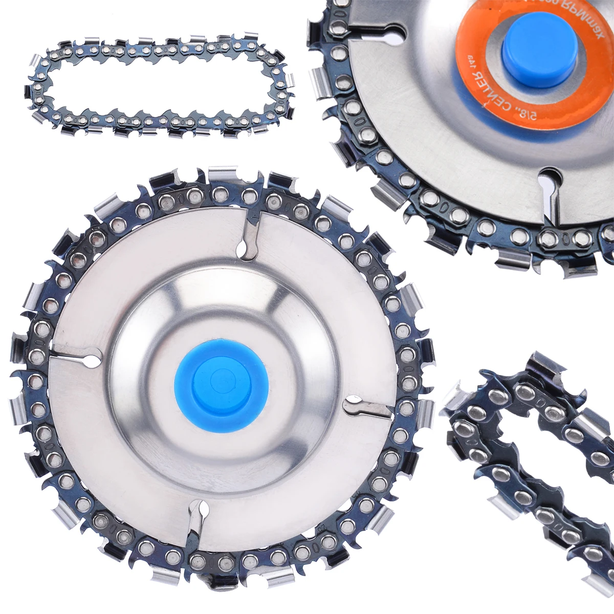 

High Quality Woodcarving Disc 4" 22 Saw Tooth Fine Cutting Round Disc Chain Set for 100/115mm Angle Grinder Wood Carving