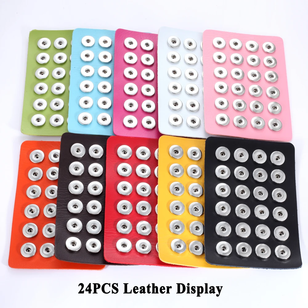 

Snap Button Jewelry snap button display board fit 24pcs 12mm 18mm snap buttons jewelry leather Display Stand holder