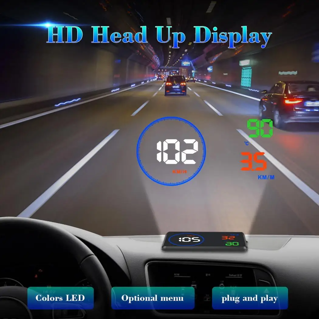 

5.5Inch OBD HUD Car Head Up Display Auto Windshield Projector On-Board Computer hud Display Car Electronics obd2 Car Speedometer