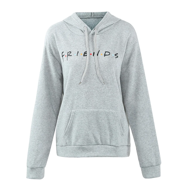 

Letter Print Autumn Long Sleeve Women's Sweatshirts 2019 Fashion Women Winter Clothes Hooded Casual Letter Friends Hoodies