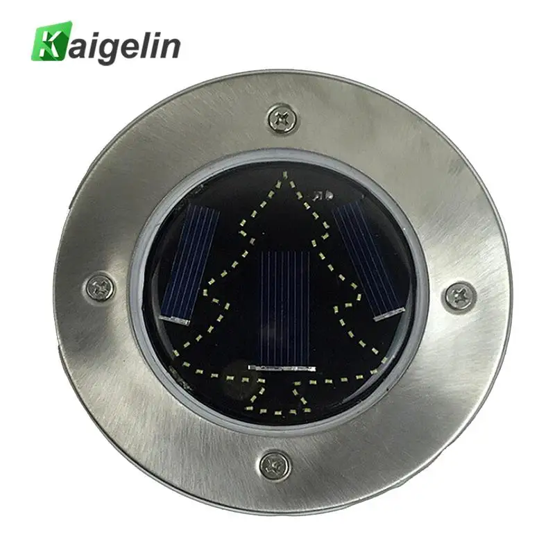 Beste Waterdicht 60 LED Solar Power Kerstboom Werf Gazon Begraven Licht Onder Grond Lamp Outdoor Path Way Tuin Decking Lamp