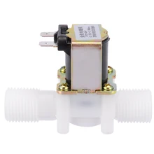 N/C 12V DC электромагнитный клапан прочный 1/" пластиковый Электрический электромагнитный клапан для воды воздуха нормально закрытый