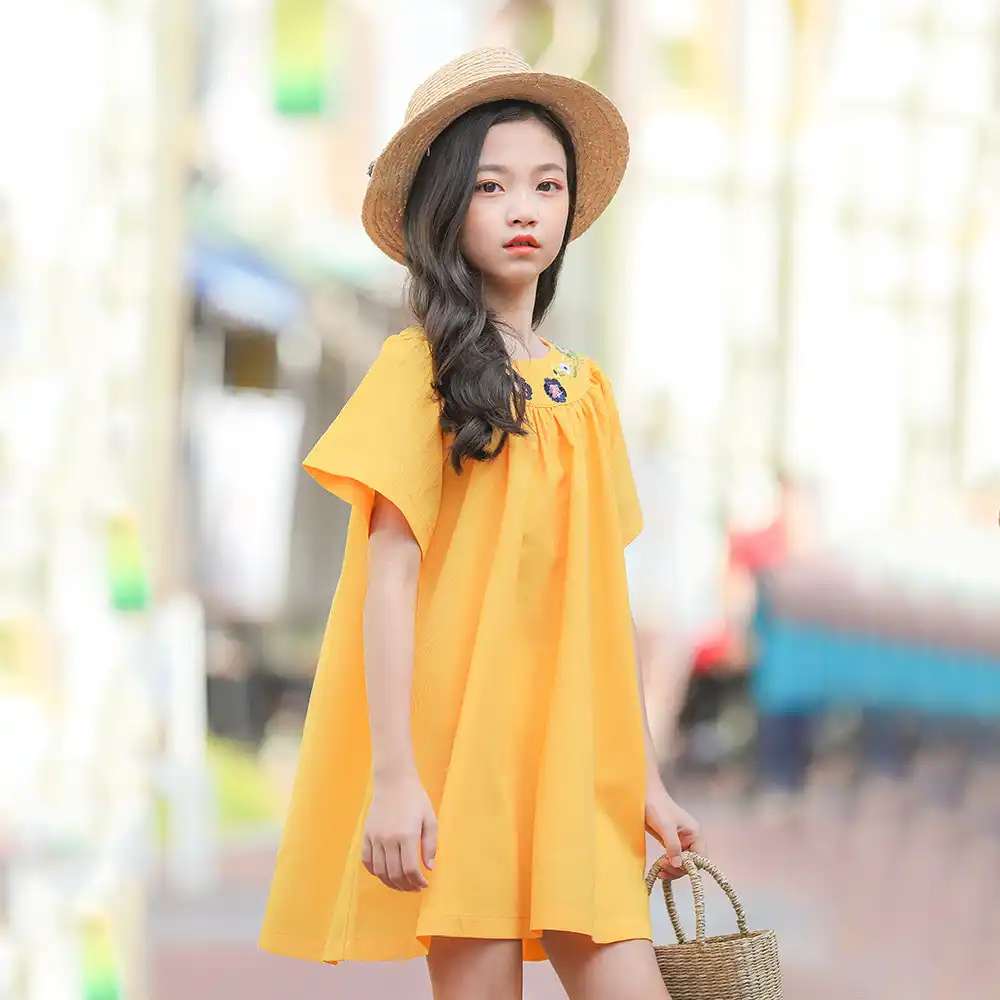 yellow short frock
