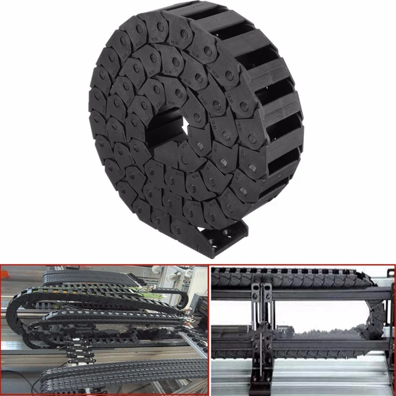 

NEW 102cm Nylon Cable Drag Chain Wire Towline Carrier CNC Machine Tool 40" 15 x 30mm Chain Plate Engraving Machine Accessories