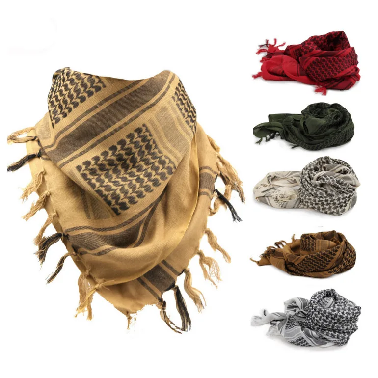 

110*110 scarf men Thickened cotton outdoor Arabic scarf Magic scarf Special Forces Free-changing camouflage headscarf shawl