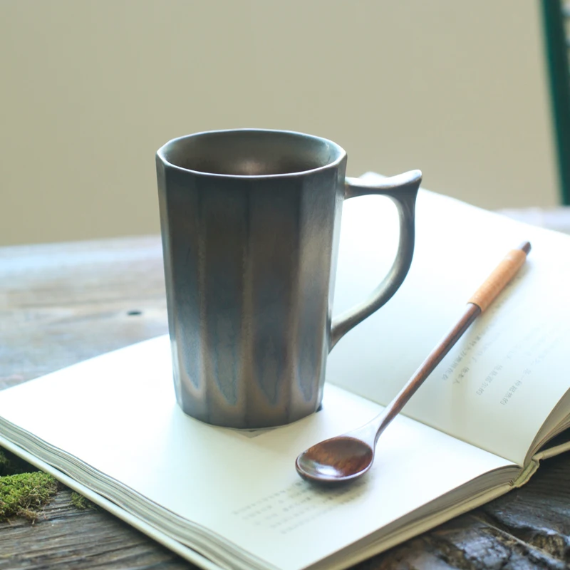350 мл японский керамический чайник винтажная кофейная кружка уникальная рукоятка кружка для молока, для офиса мастер чашка для воды и чая Рождественский подарок