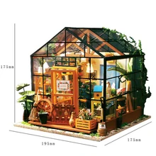 1:24 набор для кукольного домика миниатюрный DIY парник цветение дом наборы лучшие подарки на день рождения для подростков развивающие игрушки
