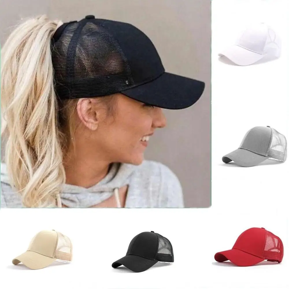 

Women Sport Hat Running Cap Outdoor Sunshade Ponytail Baseball Cap Summer Sun Protection Mesh Hats Sport Running Cycling Cap
