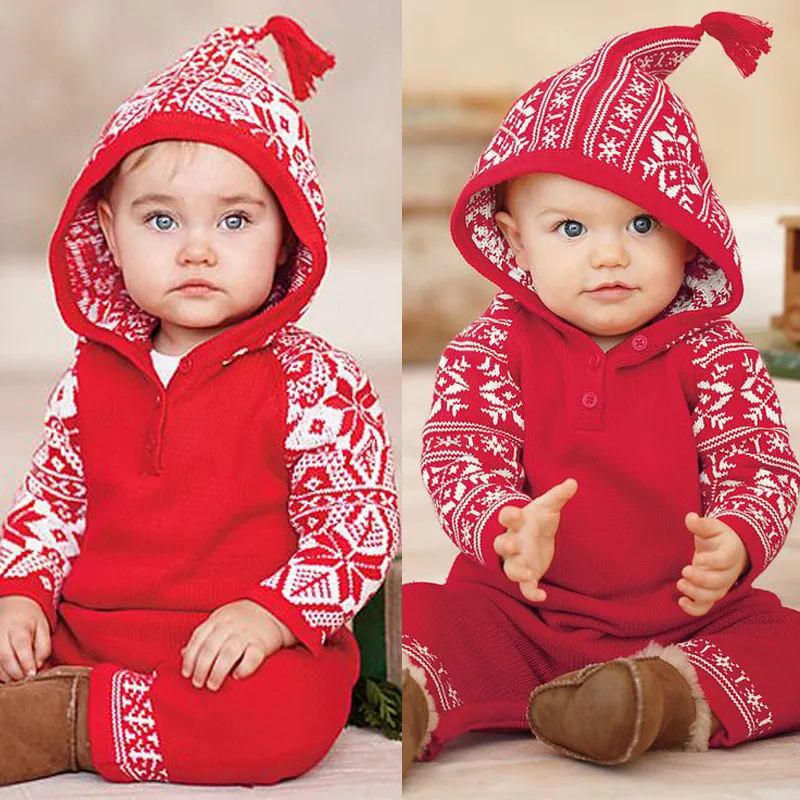 Г., новогодний костюм комбинезон с принтом снежинки для новорожденных, комбинезон для маленьких девочек и мальчиков, спортивный костюм зимняя теплая одежда из хлопка для малышей от 0 до 24 месяцев