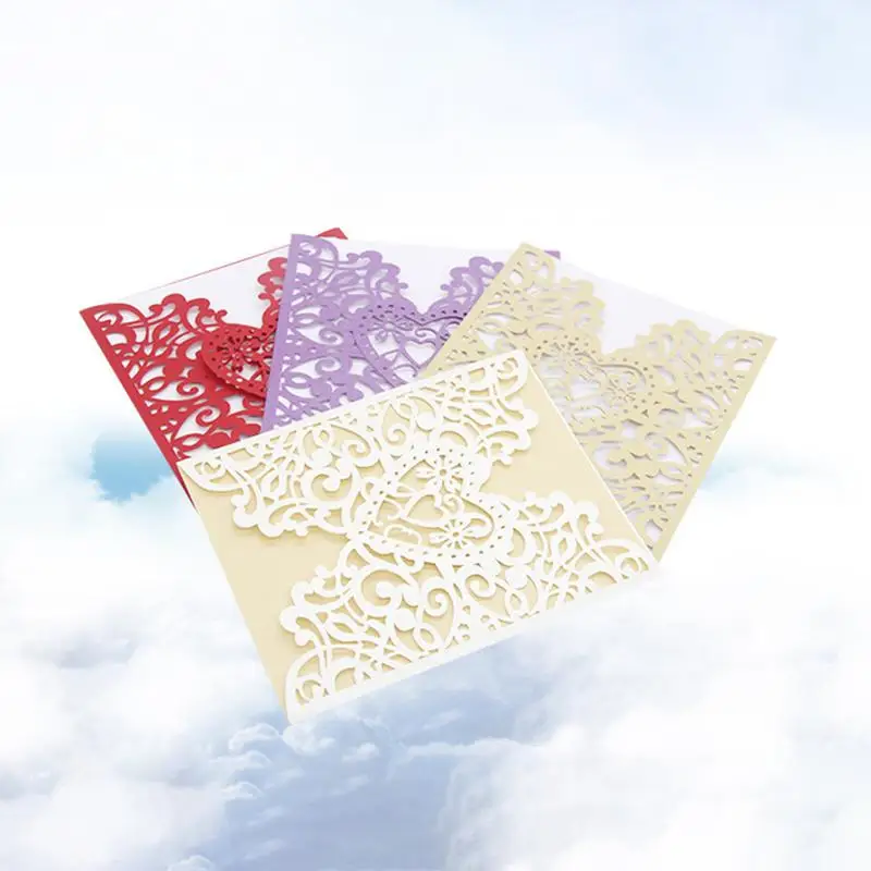  10PCS European Style Hollow-out Wedding Invitations Innovative Invitation Card Birthday Card Weddin - 32981251577