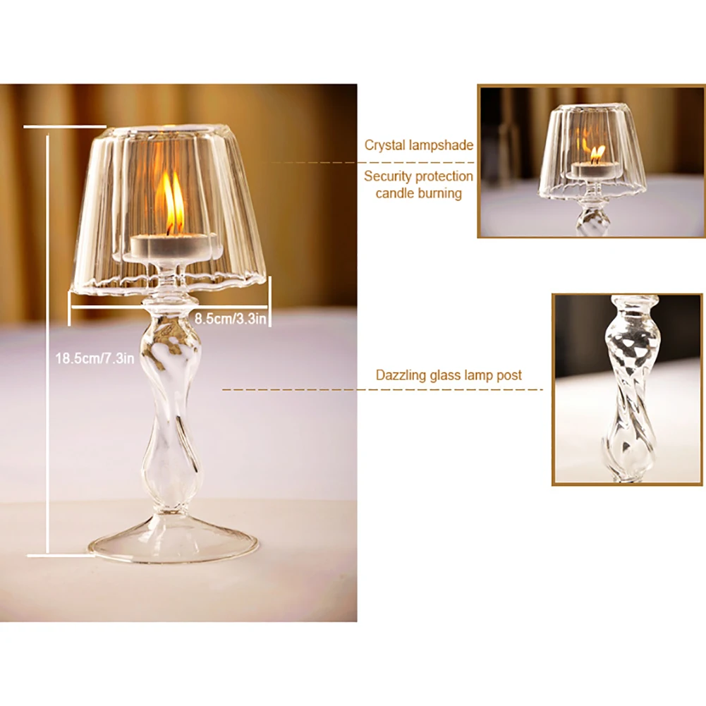 1 шт. хрустальные подсвечники в античном стиле стеклянный металлический винтажный чайный светильник подсвечник настольная лампа стильный подсвечник