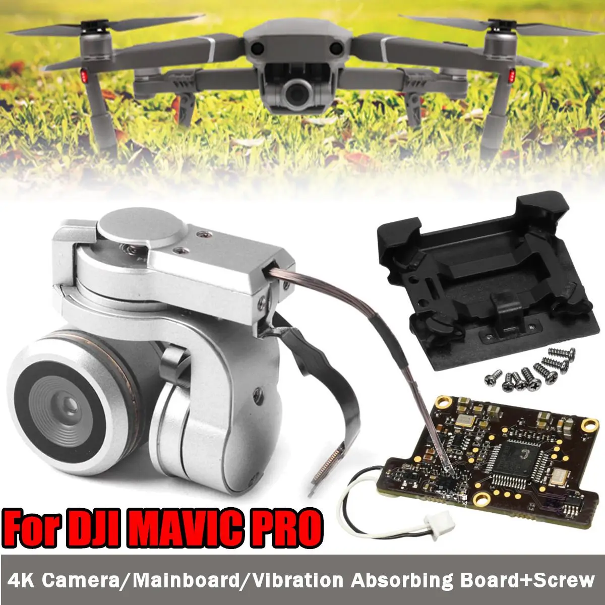 

For DJI Mavic Pro Gimbal Original Genuine Camera FPV HD Video RC Drone Cam Repair Spare Part Replacement Shock Absorbing Board