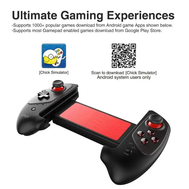 

iPega PG-9083 Retractable Wireless Bluetooth Game Controller Gamepad Mobile Phone Joystick Handle for Android iOS