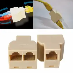 2 шт RJ45 Ethernet LAN Сетевой разъем 2 Порты и разъёмы 8 провод соединительным 1-2 удлинитель патрона Splitter адаптер сети преобразовать
