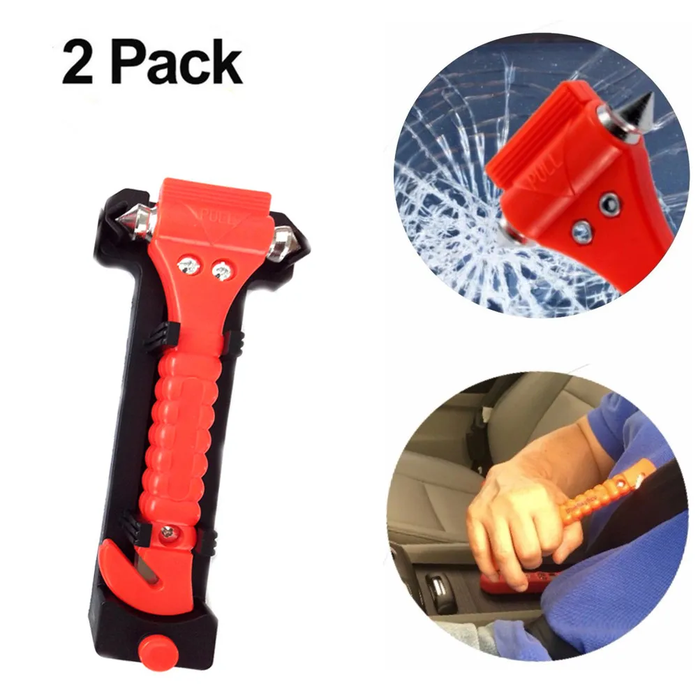 

2PCS Live-Saving Car Safety Hammer Seatbelt Cutter Window Breaker Emergency Escape Tool Auto Emmergency Hammer Car-Styling
