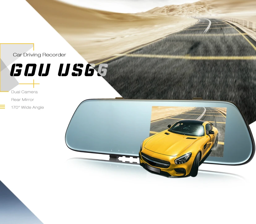 

Zeepin US66 Rear Mirror DVR Dual Camera Dash Cam 170 Degree Wide Angle Lens 1080P Driving Recorder for Car
