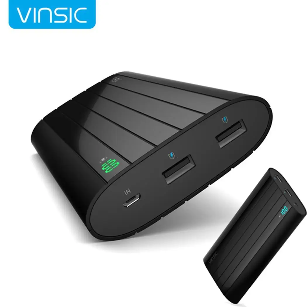 VINSIC 18650 Power Bank 20000 мАч быстрое зарядное устройство для мобильного телефона внешний