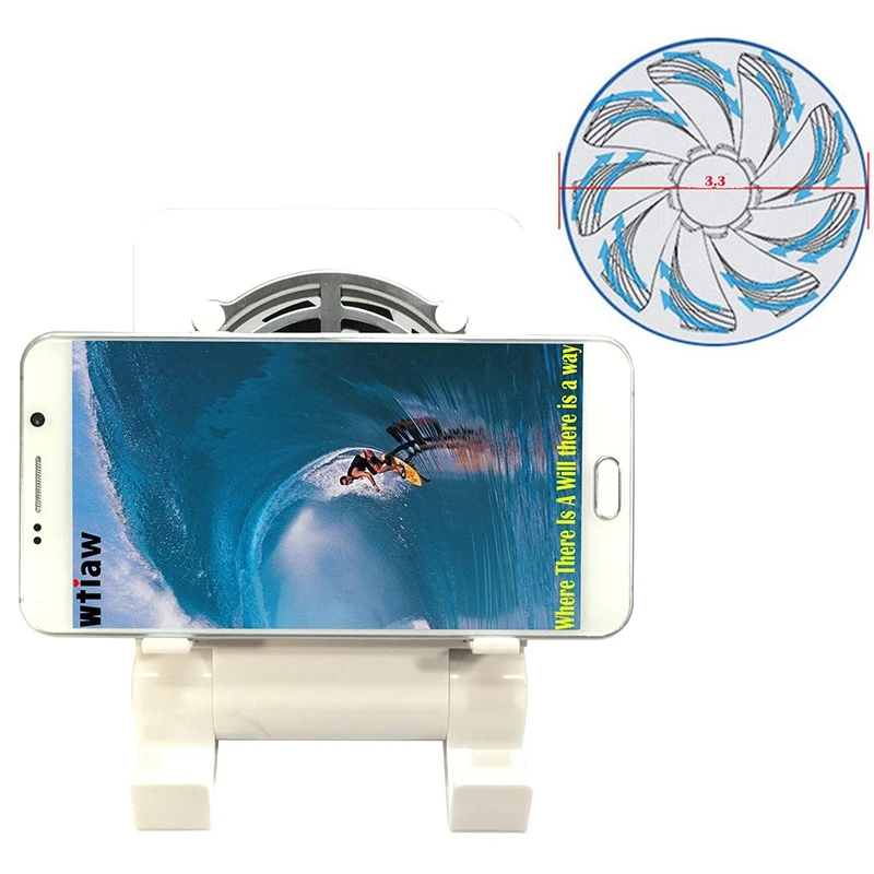  Desk Air Circulator USB Table Portable FanSmall Personal Smartphones Stand Holder Cell Phone Stand 