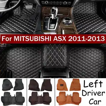 

1Set Car Accessories For Mitsubishi Asx 2011 2012 2013 Car Waterproof Black Red Floor Mats Cover Pad Foot Pad Carpet Front Rear