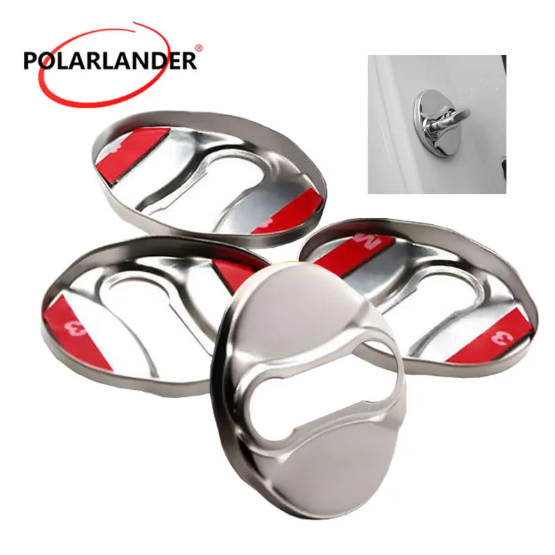 

Car styling For Hyundai IX35 2010-2015 Elantra 2012-2015 Door Lock Buckle Protective Cover 4pcs Stainless Steel