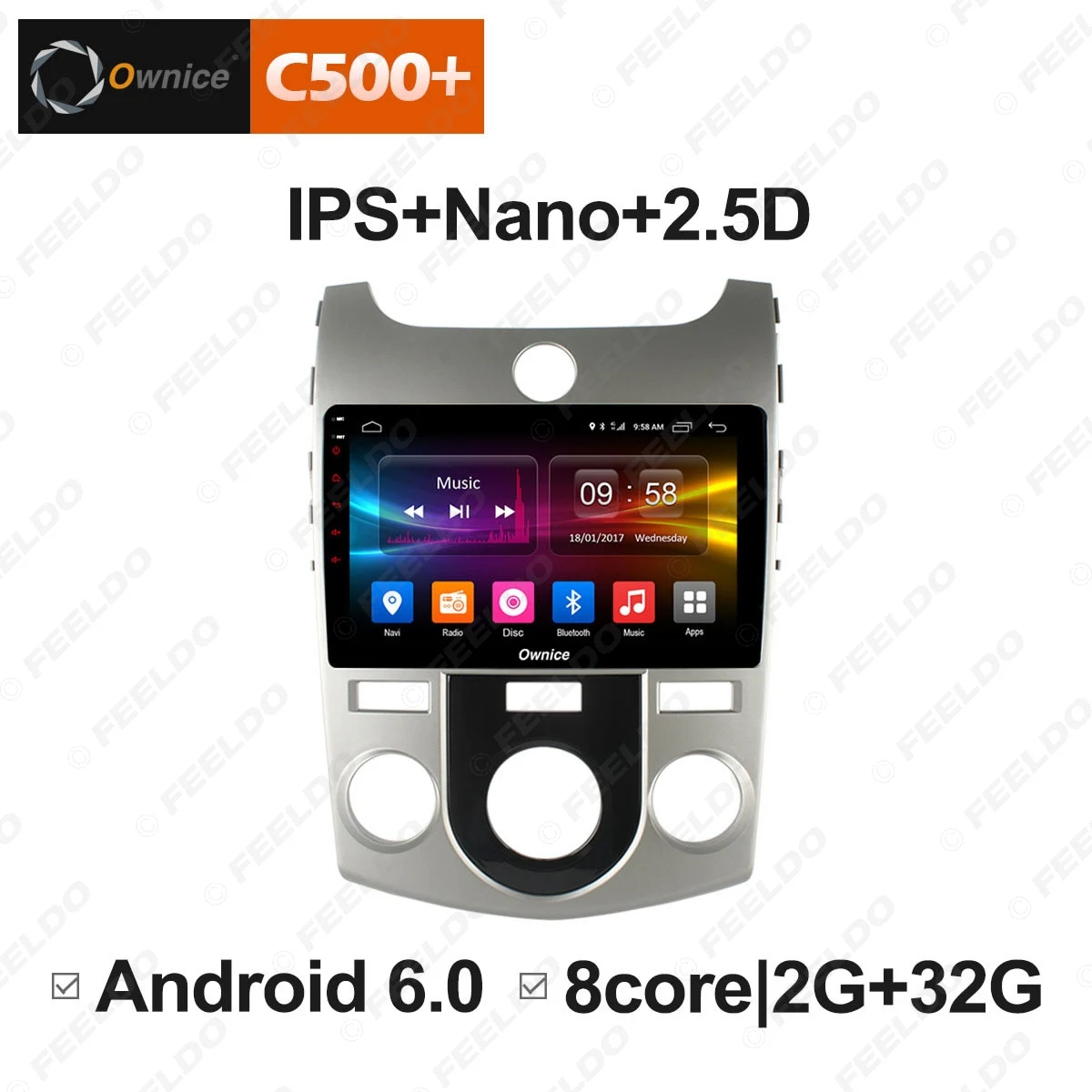Best LEEWA 9 "2.5D Nano IPS Screen Android 8.1 8-Core/DDR3 2G/32G/4G LTE Car Media Player With GPS For Kit Forte 2007-2014 low level 3