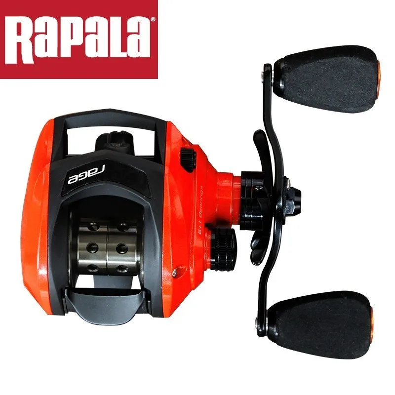 Rapala Rage baitcasing Рыболовная катушка 6 5: 1 7bb 9LB графит Материал алюминиевый корпус