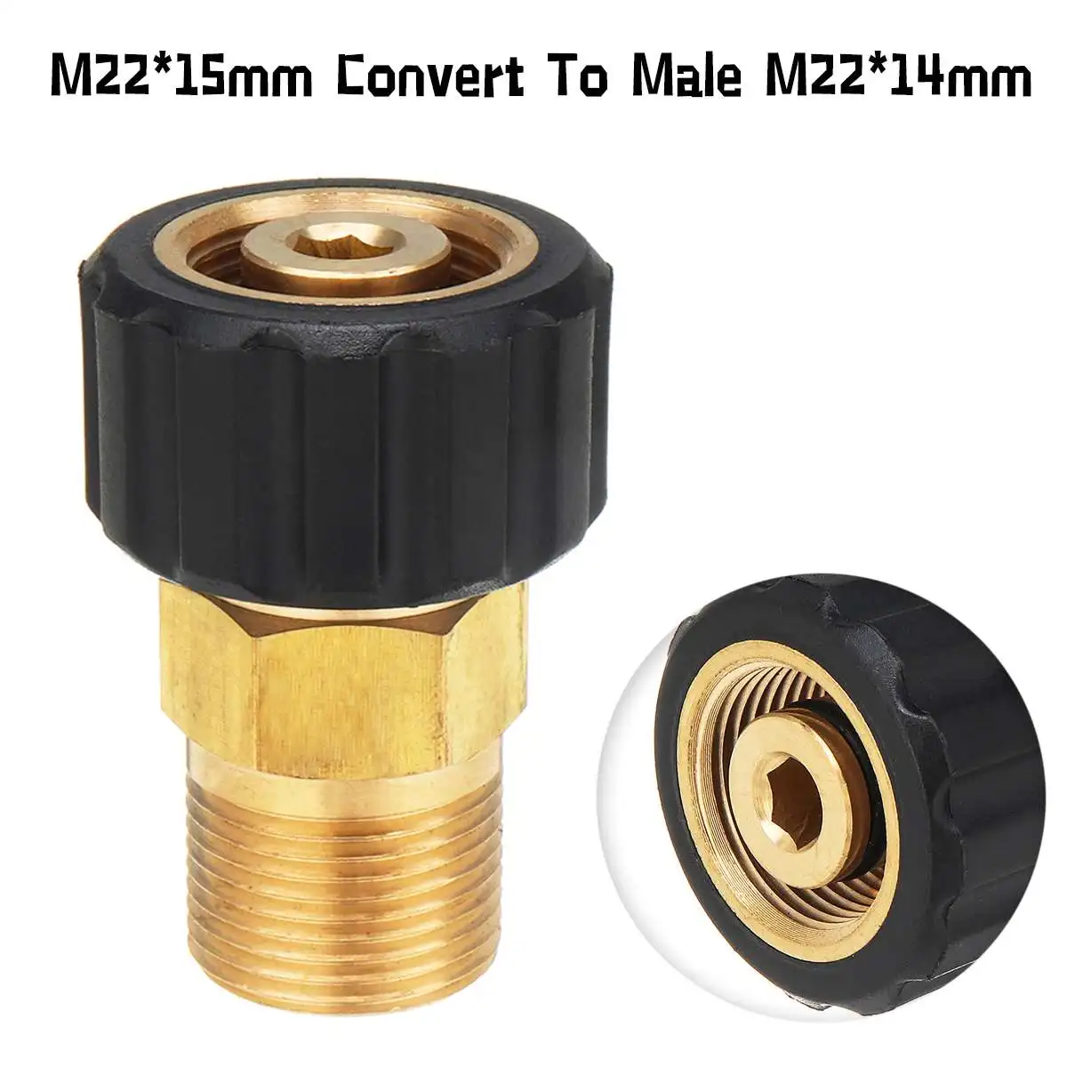 Pressure Washer Adapter Female M22*15mm Convert To Male M22*14mm Quick Connect Generator Accessories|Water Gun & Snow Foam Lance| - AliExpress