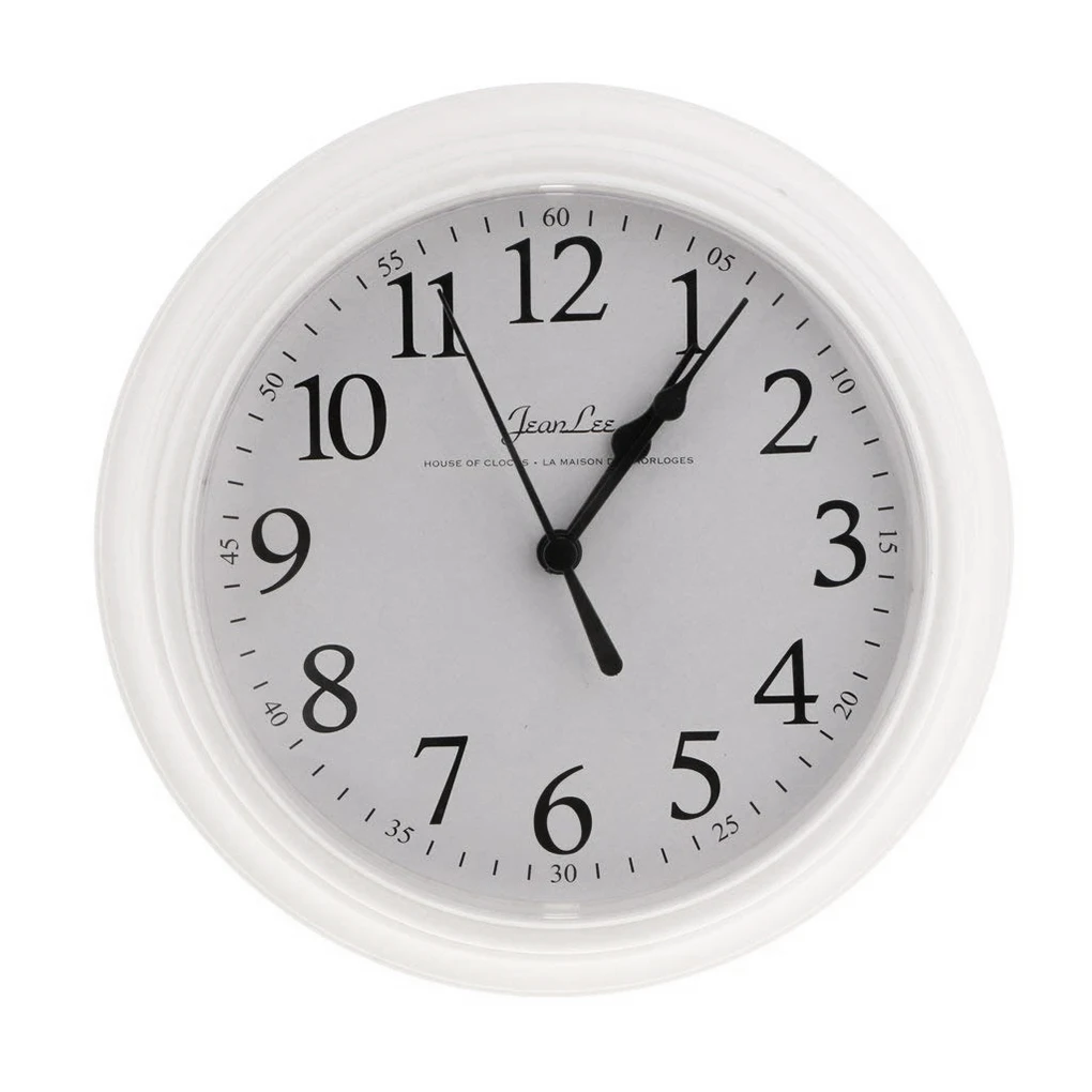 

Hot-9 Inch Wall Clock Kitchen Clock Bedroom Mini Living Room Kitchen Wall Clock Mute Home Clock - White