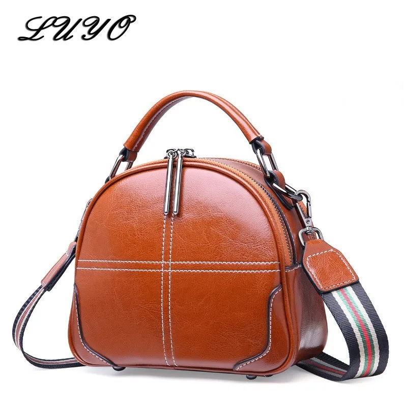 

2019 Fashion Genuine Leather Small Luxury Handbags Women Crossbody Bags For Designer Brown Shoulder Bag Female Day Clutch Retro
