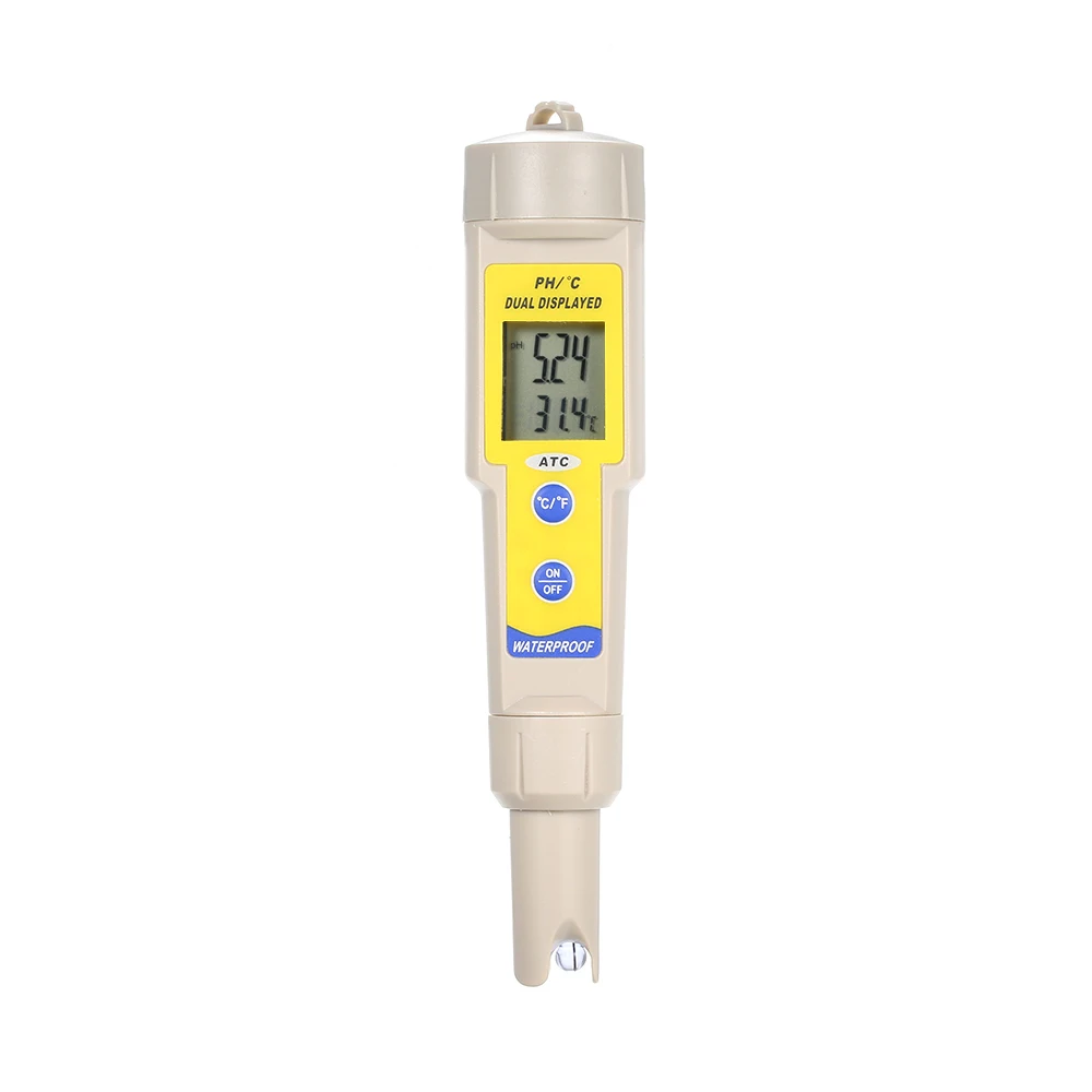 

Digital PH Meter PH Test Pen type PH Meters Thermometer High Accuracy Water Quality Detector Automatic Temparature Compensation