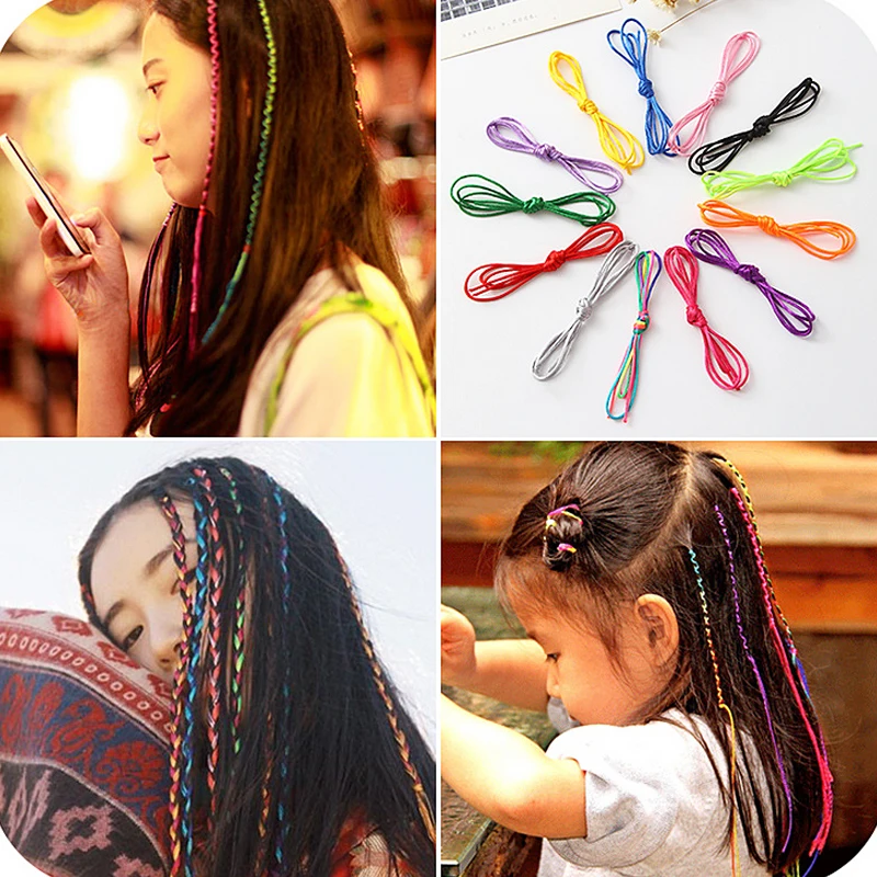 

LNRRABC 2019 new Braided Wire Tress 5PCS/Set Girls Hair Accessories Korean Hair Rope Hair Band Candy Color Women Headwear
