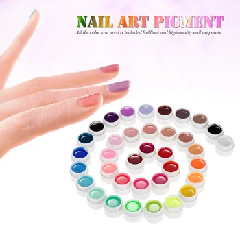 

Anself 36 Color Nail Art Pigment Set Poly Gel UV Gel Builder Polish Solid Glue Nail Extension Gel