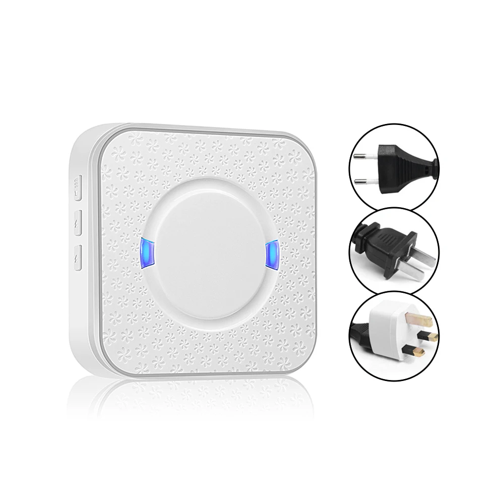 

EU/US/UK Plug Muti Songs Optional Waterproof Touch Button Smart Home Welcome Doorbell Alarm Intelligent Wireless Doorbell
