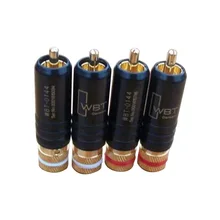 4Pcs Rca Locking Plugs Audio Video Connectors                                                                                 #8