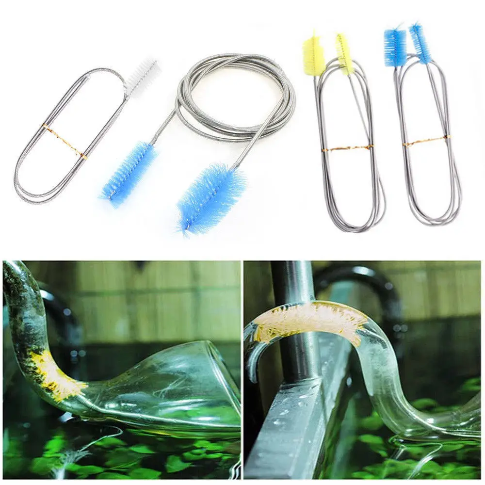 

Hot Sale Durable Stainless Steel Aquarium Fish Tank Pump Filter Tube Pipe Hose Brush Cleaner