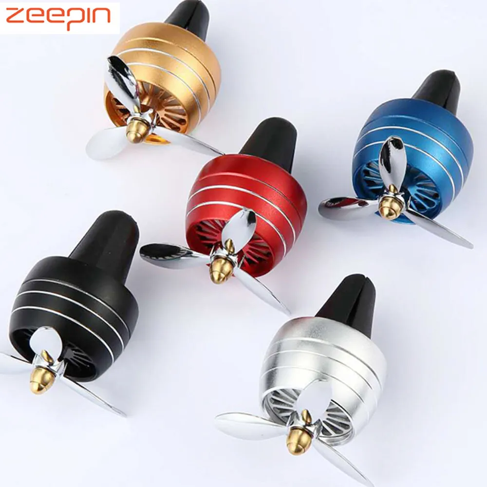 

Easy to Use Aluminum Alloy Propeller Style Car Air Outlet Diffuser with 3 LED Lighting Modes