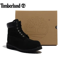 Классические мужские ботинки TIMBERLAND, коллекция 10061 года, полностью черные, премиум-класса, мужские ботинки из натуральной кожи, износостойкие, Нескользящие, походная обувь