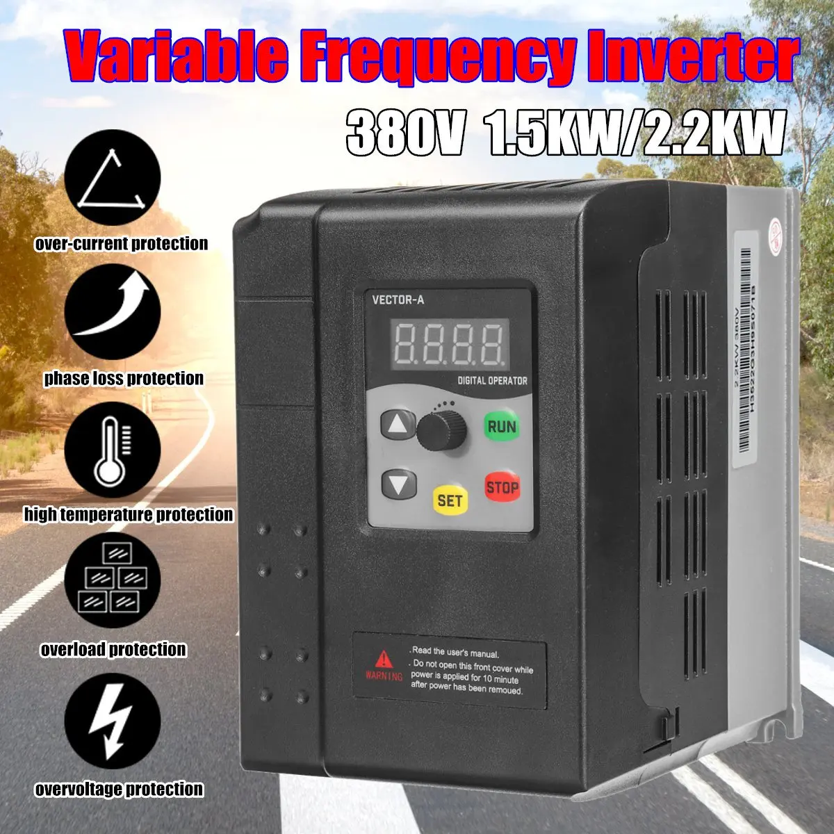 

CNC Spindle motor speed control 380V 1.5/2.2KW VFD Variable Frequency Drive VFD 3HP frequency inverter for motor NEW