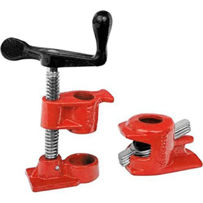 

1xPipe Clamp 3/4 Inch Wood Gluing Pipe Clamp Set High Quality Woodworking Repairing Tool Red Fixture Wood Tools