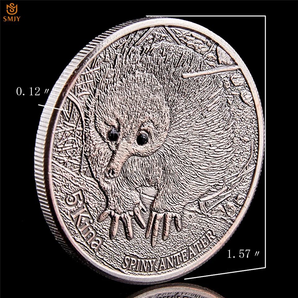 5 шт./лот 2018 азиатские дикие защищенные животные Spiny Anteater антикварные серебряные