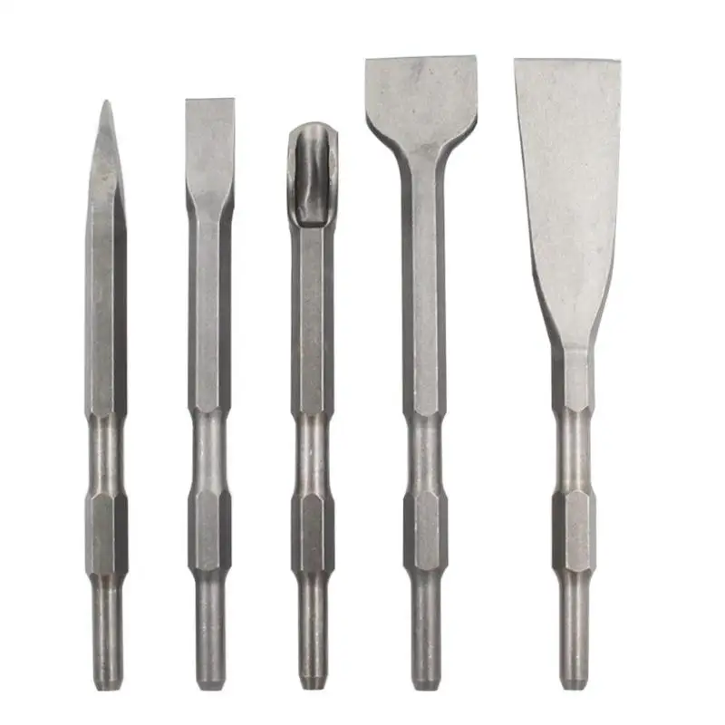 

Round Handle Pointed Widen Flat U-shaped Hexagonal Chisel Concrete Electric Hammer Drill Bits Set