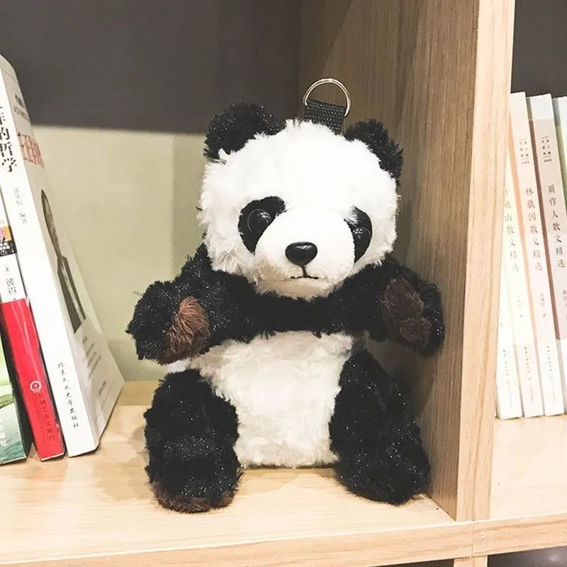 

2018 New Lovely Lint 3d Handle Panda Women Kawaii Velvet Animal Backpack Small School Bags For Teenage Girls Shoulder Bag Sack