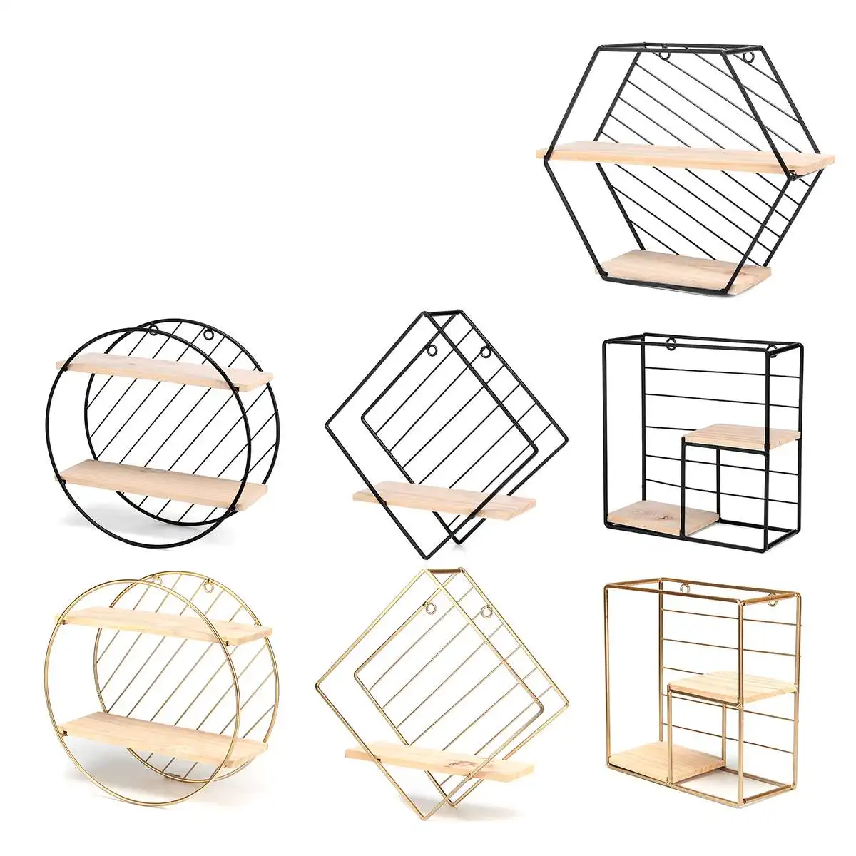 

Retro Nordic Decorative Wall Shelves Wall Decor Storage Shelf Morden Metal Iron Sundries Storage Rack Organizador Flower Holder