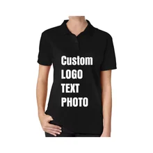 Женская летняя рубашка с коротким рукавом на заказ с принтом логотипа/текста/фото