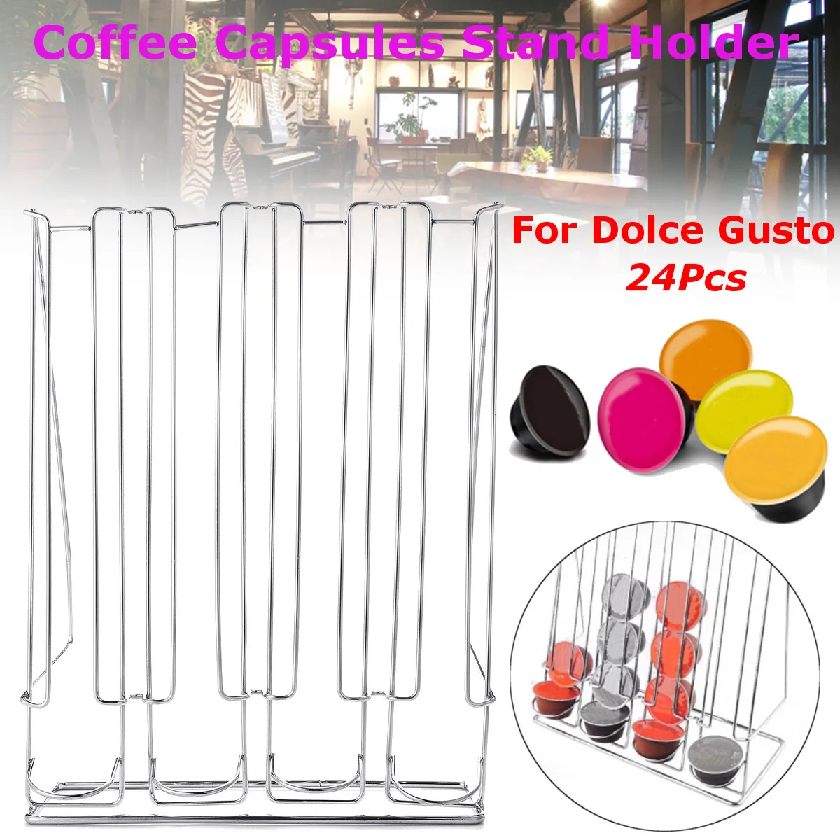

24Pcs Coffee Capsules Holder Stand Dispenser Rack Capsule Storage Cup For Dolce Gusto Coffee Maker Parts Home Kitchen Appliance
