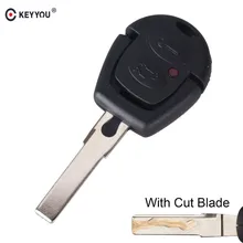 KEYYOU Remote Car Key Shell Case For VW Polo Golf Jetta Sharan Seat Leon SKODA FABIA OCTAVIA 2 Button Cut Blade Optional